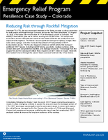 Emergency Relief Program Resilience Case Study  Colorado Reducing Risk through Rockfall Mitigation