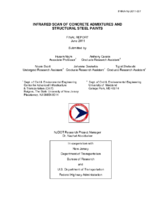 Infrared scan of concrete admixtures and structural steel paints