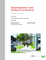Sidepath Application Criteria Development for Bicycle Use
