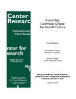 Expanding Commuter Choice Tax Benefit Options