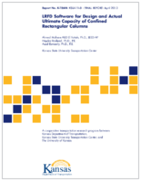 LRFD software for design and actual ultimate capacity of confined rectangular columns
