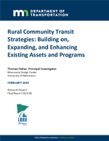 Rural Community Transit Strategies Building on Expanding and Enhancing Existing Assets and Programs