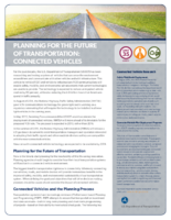 Planning for the future of transportation  connected vehicles
