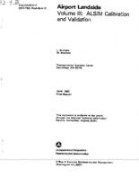 Airport Landside  Volume III  ALSIM Calibration and Validation