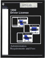 1992 Driver License Administration Requirements and Fees