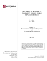 Mechanisticempirical Pavement Design Guide Implementation