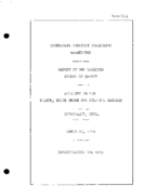 Interstate Commerce Commision Report of the Accident  Investigation Occuring on the DULUTH SOUTH SHORE AND ATLANTIC RAILROAD MICHIGAMME MI