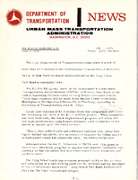 Department of Transportation News Urban Mass Transportation Administration DOT 11971