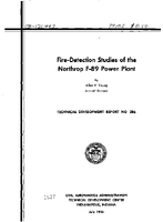 FireDetection Studies of the Northrop F89 Power Plant