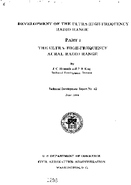 Development of the UltraHighFrequency Radio Range Part 1 the UltraHighFrequency Aural Radio Range