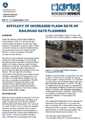 Efficacy of Increased Flash Rate of Railroad Gate Flashers Research Results