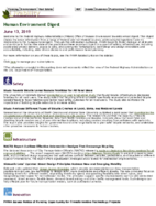 Human Environment Digest June 13 2019