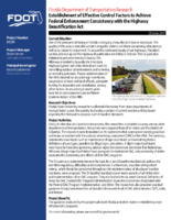 Establishment of effective control factors to achieve federal enforcement consistency with the Highway Beautification Act  research summary
