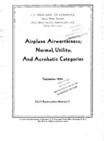 CAM 3 Airplane Airworthiness Normal Utility And Acrobatic Category 1954