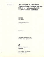 An analysis of tire tread wear groove patterns and the effect of heteroscedasticity on tire tread wear statistics