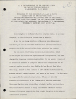 Remarks by Alan S Boyd Secretary of Transportation on the Occasion of Alan Boyd Day in Oklahoma and the 20th Anniversary of the Downtown Airpark Oklahoma City Oklahoma