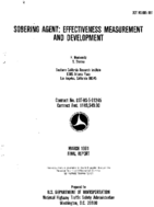 Sobering Agent Effectiveness Measurement and Development