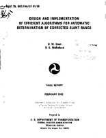 Design and Implementation of Efficient Algorithms for Automatic Determination of Corrected Slant Range