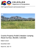 Granite Property Prebles Meadow Jumping Mouse Surveys Boulder Colorado