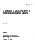 A Comparison of Alcohol Involvement in Pedestrians and Pedestrian Casualties Conference Paper