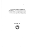 The Secretary of Transportations Report to the Congress on the Long Term Viability of the Chrysler Corporations Involvement in the Automotive Industry
