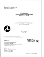 US Coast Guard 1995 oil pollution research grants publications  part 2
