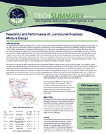 Feasibility and Performance of LowVolume Roadway Mixture Design Tech Summary