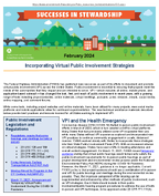 Successes in Stewardship  Incorporating Virtual Public Involvement Strategies