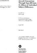 Aircraft Evacuations through TypeIII Exits II Effects of Individual Subject Differences