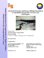 Seismic performance and design of bridge foundations in liquefiable ground with a frozen crust