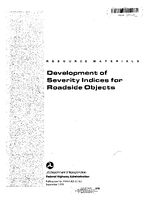 Resource Materials Development of Severity Indices for Roadside Objects