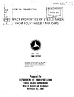 Impact properties of steels taken from four failed tank cars