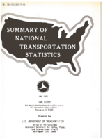 Summary of National Transportation Statistics 1975