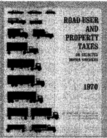 RoadUser and Property Taxes on Selected Motor Vehicles 1970