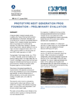 Prototype next generation frog foundation  preliminary evaluation  research results