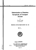 Determination of Daytime Conspicuity of Transport Aircraft