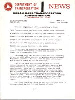 Department of Transportation News Urban Mass Transportation Administration UMTA 8674