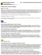 Human Environment Digest March 7 2019