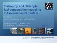 Turboprop and helicopter fuel consumption modeling in environmental models