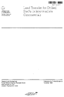 Load Transfer for Drilled Shafts in Intermediate Geomaterials