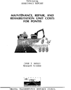 Maintenance repair and rehabilitation unit costs for PONTIS