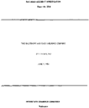 Interstate Commerce Commision Report of the Accident  Investigation Occuring on the BALTIMORE AND OHIO RAILROAD COMPANY DILLSBORO IN