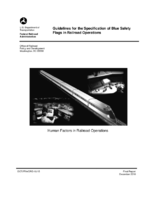 Guidelines for the specification of blue safety flags in railroad operations