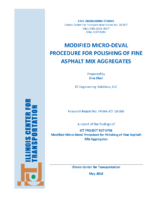 Modified MicroDeval Procedure for Polishing of Fine Asphalt Mix Aggregates