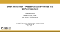 Smart Interaction Pedestrians and Vehicles in a CAV Environment
