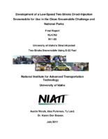 Development of a LowSpeed TwoStroke DirectInjection Snowmobile for Use in the Clean Snowmobile Challenge and National Parks University of Idahos DirectInjected TwoStroke Snowmobile Using E22 Fuel
