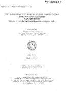 SLRV Engineering Tests at Department of Transportation Transportation Test Center Volume IIPerformance and Power Consumption Tests