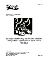 Development of Working Day Weather Charts for Transportation Construction in South Dakota