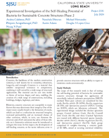 Experimental Investigation of the SelfHealing Potential of Bacteria for Sustainable Concrete Structures Phase 2 Research Brief