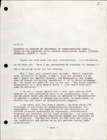 Excerpts of Remarks by Secretary of Transportation John A Volpe to the American Trial Lawyers Association